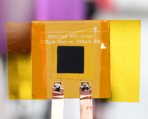 Gedruckter Temperatursensor auf flexiblem Substrat zur SoH-Überwachung