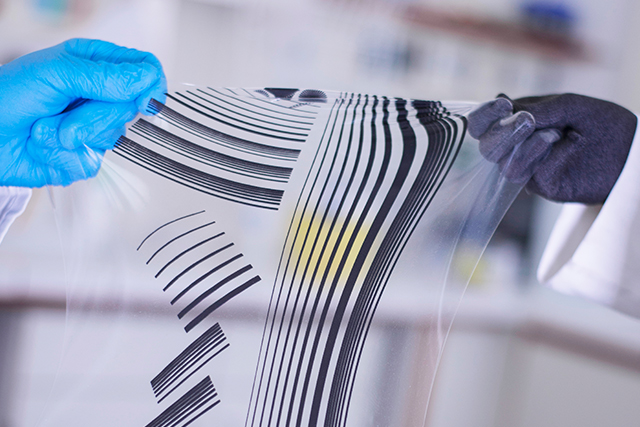 Stretchable printed conductors